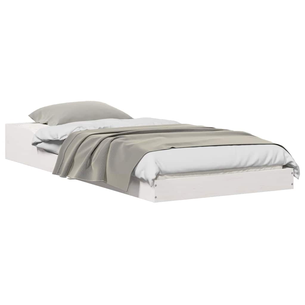 Bettgestell Weiß 100 x 210 cm Massivholz Kiefer